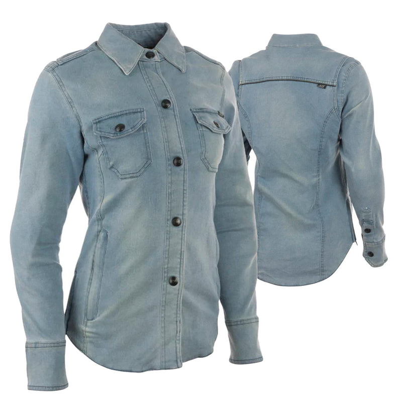 Load image into Gallery viewer, Speed Society Ladies Moto Shirt - Denim
