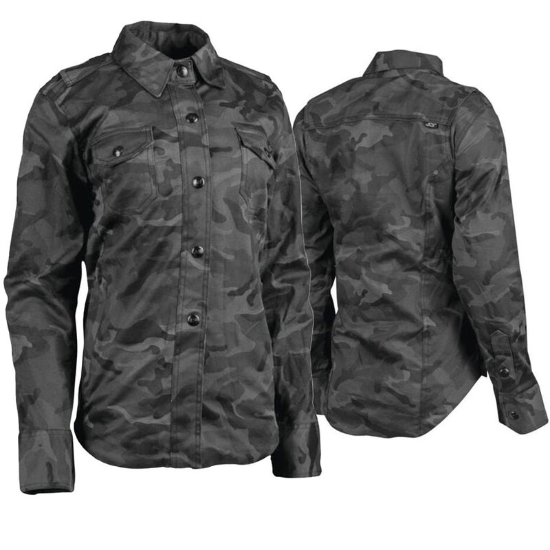 Load image into Gallery viewer, Speed Society Ladies Moto Shirt - Camo�
