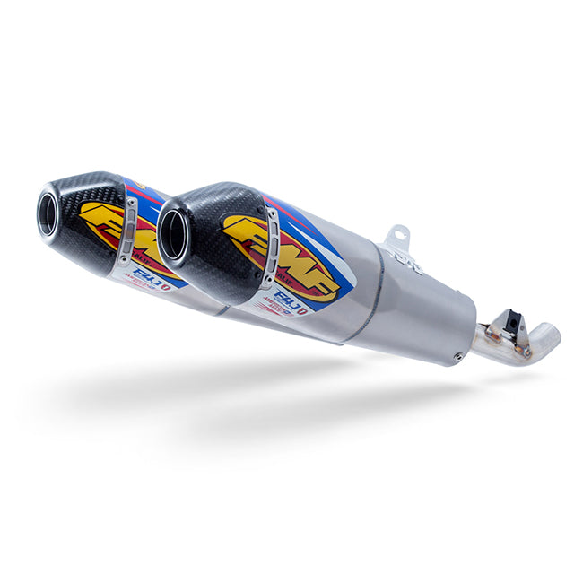 Load image into Gallery viewer, FMF 4.1 RCT S/S CRF Dual Slip On with Carbon Caps
