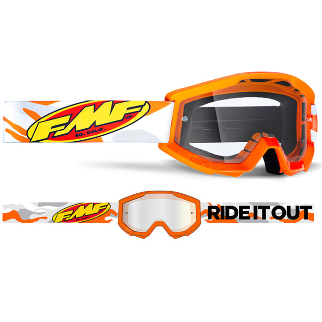 Load image into Gallery viewer, FMF POWERCORE Goggle Assault Grey - Clear Lens
