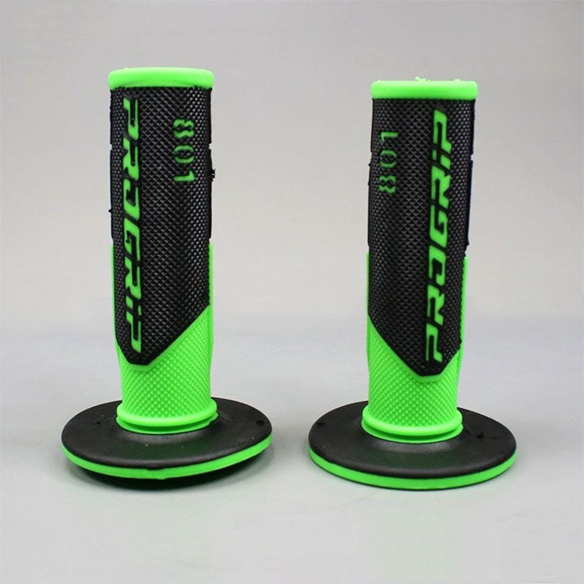 Load image into Gallery viewer, Progrip Gel MX grips 115mm Black/Green Fluro - PG801BGN

