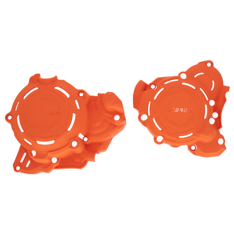 Load image into Gallery viewer, Acerbis X-power Engine Case Cover Kit Orange 250SX 2023
