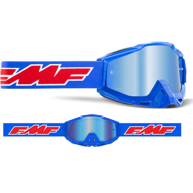 Load image into Gallery viewer, FMF POWERBOMB Goggle Rocket Blue - Mirror Blue Lens
