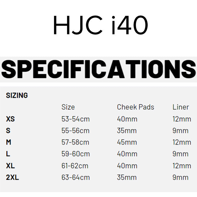 Load image into Gallery viewer, I40 Sizing
