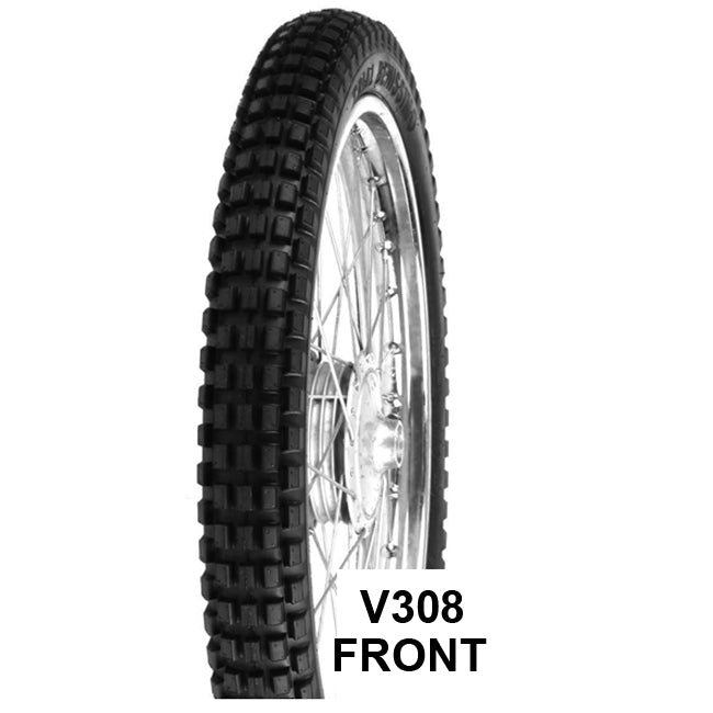 Load image into Gallery viewer, 275-21 TT V308F Trial Vee Rubber Tyres  V21275V308F
